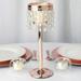 BalsaCircle 12 Faux Crystal Candle Holder Wedding Centerpiece Rose Gold