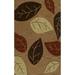 Dalyn Transitions Area Rug TR3 Tr3 Brown Leaves Flowers 4 x 4 Round Round