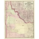 Idaho - Cram 1875 - 23 x 29.38