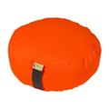 ORANGE - Round Zafu Meditation Cushion - Yoga - 10oz Cotton - Organic Buckwheat Fill - Made in USA