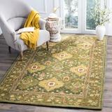 SAFAVIEH Antiquity Clarisse Traditional Floral Wool Area Rug Olive 4 x 6