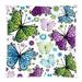 ARTJIA Home Decor Color Multi Butterfly with Flowers Zippered Throw Pillow Cover Cushion Case 18x18 inches Two Sides Printing