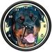 SignMission CL-Rottweiler 10 in. dia. Rottweiler Wall Clock