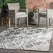 nuLOOM Blaire Textured Lattice Indoor/Outdoor Area Rug 6 7 x 9 Gray