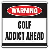 SignMission 8 x 12 in. Warning Decal - Golf Addict - Game Cart Decals Course Clubs Balls Hat Shoes Tee