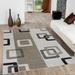 Allstar Rugs Allstar Woven Geometric Block and Square Design Rug Ivory 5 2 x7 1 5 x 8