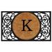 Calloway Mills Armada Circle Monogram Outdoor Doormat 22 x 36 (Letter K)