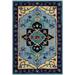 SAFAVIEH Bellagio Trevelyan Floral Wool Area Rug Light Blue/Multi 2 x 3