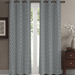 Pair Willow Thermal-Insulated Blackout Curtain Panels ( Set of 2) - each Panel 42 W x 96 L - Gray