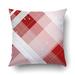 ARTJIA Hi Tech Red And White Corporate Abstract Geometric Design Pillowcase Pillow Cushion Cover 18x18 inch