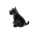 Handmade Miniatures Ceramic Sitting Scottish Terrier Figurine Animals Decor Collection