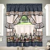 Chataeu Complete Kitchen Curtain Tier Swag Tiebacks & Valance Set - 24 in. Long