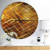 Designart Golden Mosaic Texture Modern wall clock