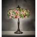 Meyda Tiffany - 31148 - Three Light Table Lamp - Tiffany Cherry Blossom - Beige Pink Red-240pack