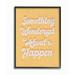 The Stupell Home Decor Something Wonderful Yellow and Pink Seventies Groovy Typography Framed Texturized Art