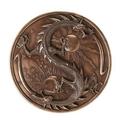 Double Dragon Alchemy Wall Plaque in Bronze Patina