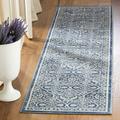 SAFAVIEH Brentwood Naomh Geometric Runner Rug 2 x 22 Navy/Light Grey