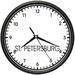 ST PETERSBURG TIME Wall Clock world time zone clock office business