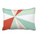 ARTJIA Geometric Burst Triangle Art Red Peach Seafoam Pillowcase Cushion Cover 20x30 inch