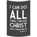 ZKGK I Can Do All Things Through Christ Who Strengthens Me Tapestry Wall Hanging Wall Decor Art for Living Room Bedroom Dorm Cotton Linen Decoration 90x60 Inches