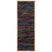 SAFAVIEH Montauk Rowland Abstract Striped Runner Rug Black/Natural 2 3 x 7