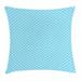 Fish Scale Throw Pillow Cushion Cover Retro Style Diagonal Pattern with Curves and Blue Tone Ombre Shades Decorative Square Accent Pillow Case 20 X 20 Inches Pale Blue and White by Ambesonne
