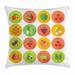 Fruit Throw Pillow Cushion Cover Food Icons Cucumber Avocado Garlic Grape Kale Plum Tangerine Turnip and Strawberries Decorative Square Accent Pillow Case 20 X 20 Inches Multicolor by Ambesonne