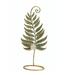 Melrose 20.75 Golden Patina Standing Fern with Votive Cup Table Top Decoration