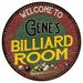 Gene s Billiard Room 14 Round Metal Sign Kitchen Wall Decor 100140033061