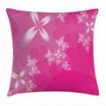 Hot Pink Throw Pillow Cushion Cover Vibrant Floral Arrangement on an Abstract Hot Pink Background Modern Design Decorative Square Accent Pillow Case 24 X 24 Inches Hot Pink White by Ambesonne