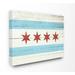 Stupell IndustriesChicago Flag Distressed Wood Look Canvas Wall Art by Daphne Polselli