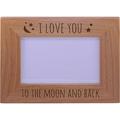 I Love You To The Moon And Back - Engraved Alder Wood Picture Photo Frame - Holds 4-inch x 6-inch Photo - Great Gift for Mothers s/Father s Day or Christmas Gift