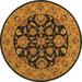 SAFAVIEH Heritage Regis Traditional Wool Area Rug Charcoal/Gold 3 6 x 3 6 Round