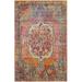 SAFAVIEH Crystal Dean Traditional Area Rug Orange/Light Blue 3 x 5