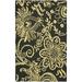 SAFAVIEH Soho Davis Floral Wool Area Rug Black/Green 2 x 3