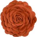 Fennco Styles Eva s Flower Garden Decorative Throw Pillow with Insert - 13 inches Round (Terracotta 13 Case+Insert)