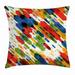 Art Throw Pillow Cushion Cover Diagonal Geometric Shapes Abstract Colorful Modern Design Vibrant Graphic Figures Print Decorative Square Accent Pillow Case 24 X 24 Inches Multicolor by Ambesonne