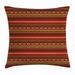 Aztec Throw Pillow Cushion Cover Funky South American Style Vintage Peruvian Motifs Vibrant Primitive Folk Hippie Decorative Square Accent Pillow Case 16 X 16 Inches Multicolor by Ambesonne