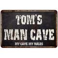 TOM S Man Cave Black Grunge Sign Home DÃ©cor Gift Cave Funny 112180004030