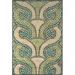 Saphir Yardley Modern Geometric Tan/Blue/Green 7 -6 x 10 -6 Area Rug