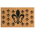 Rubber-Cal French Coat of Arms Fleur De Lis Doormat 18 x 30-Inch