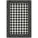 SAFAVIEH Chelsea Hollie Geometric Wool Area Rug Black/Ivory 8 x 8 Round