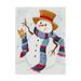 Trademark Fine Art Snowman With Cat In Stocking Canvas Art by Beverly Johnston