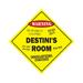 Destini s Room Sign Crossing Zone Xing | Indoor/Outdoor | 12 Tall kids bedroom decor door children s name boy girl