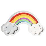 Rainbow LED Light Up Wood Wall Decor 13-3/4-Inch