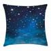 Night Throw Pillow Cushion Cover Vibrant Star in Abstract Ombre Style Sky Astronomy Themed Graphic Decorative Square Accent Pillow Case 20 X 20 Inches Pale Blue Dark Blue White by Ambesonne