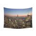 PHFZK Urban Cityscape Wall Art Home Decor New York City Empire State Building Sunset Tapestry Wall Hanging 80 X 60 Inches