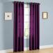 1 PANEL MIRA SOLID PURPLE SEMI SHEER WINDOW FAUX SILK ANTIQUE BRONZE GROMMETS CURTAIN DRAPES 55 WIDE X 84 LENGTH