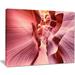 DESIGN ART Famous Antelope Canyon - Landscape Photo Canvas Art Print - Purple 40 in. wide x 30 in. high - 1 Panel