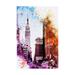 Trademark Fine Art NYC Watercolor Collection - Pink Empire Canvas Art by Philippe Hugonnard